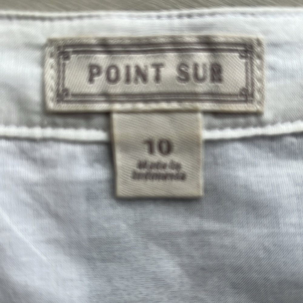 J.Crew Point Sur Button-front linen midi dress in faded indigo stripe size 10 - Picture 6 of 11